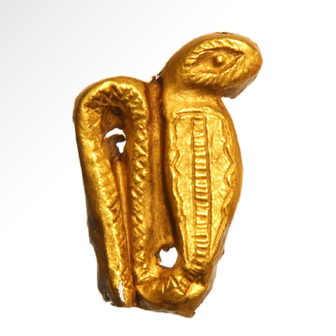 Egyptian Gold Plaque of a Uraeus Cobra, Egypt C. 600 BC (1 of 5)