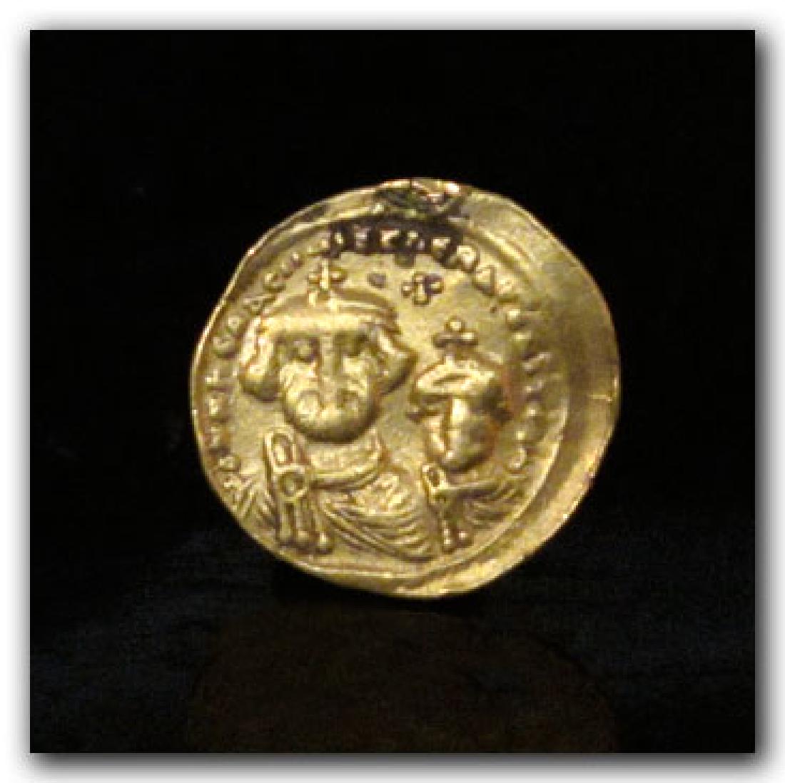 Byzantine Gold Solidus, Emperor Heraclius Son Heraclius (1 of 4)