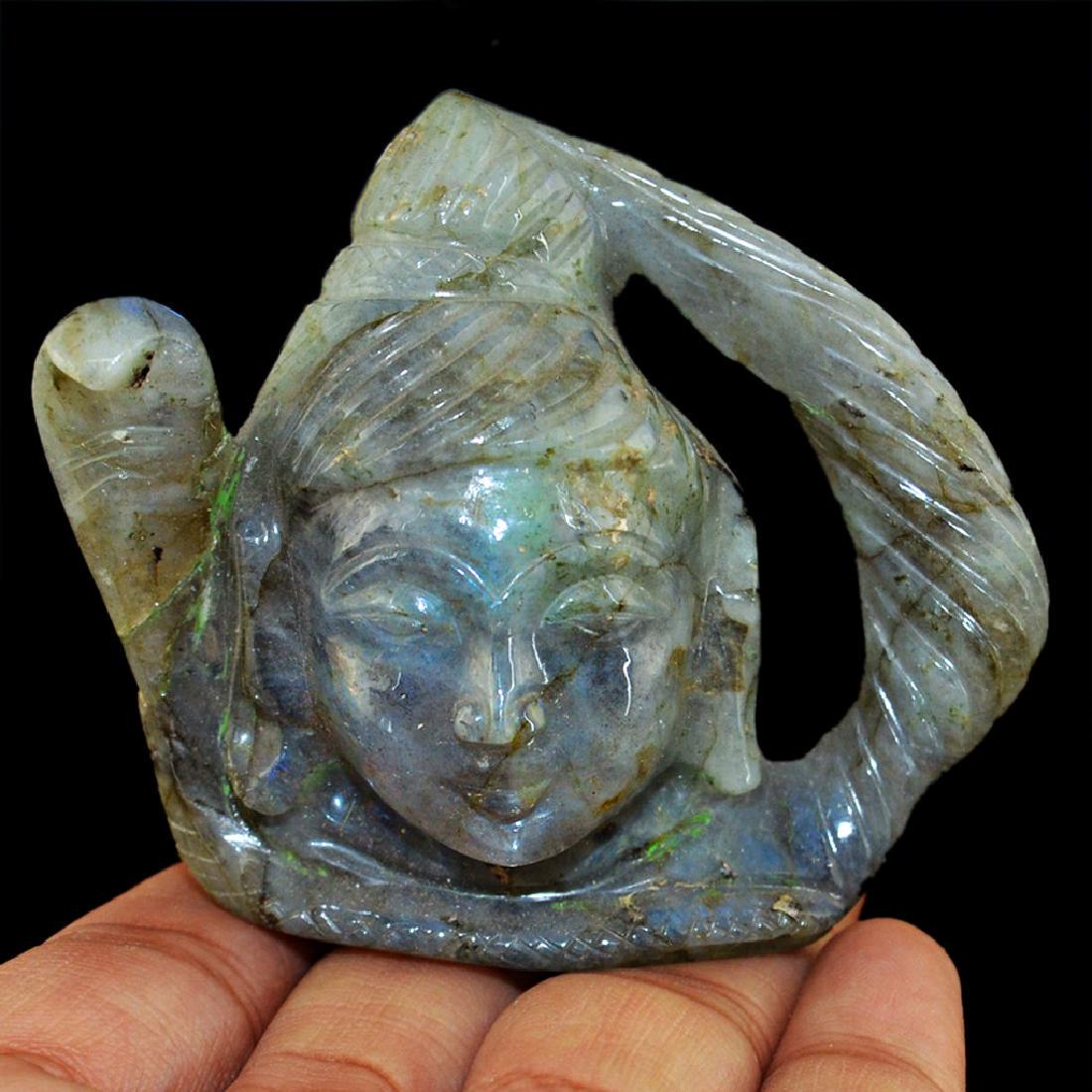 Top Rare Amazing Flash Labradorite Lord Shiva (1 of 4)