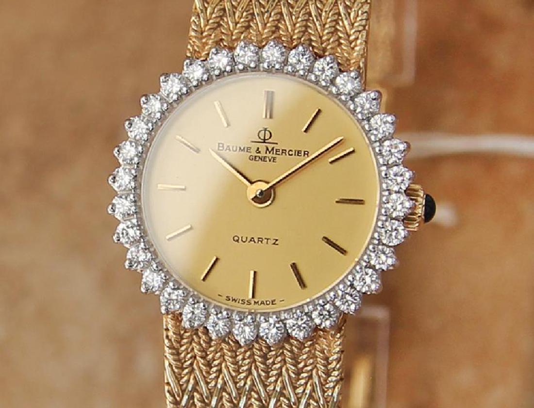 Baume & Mercier Geneve Quartz 14k Gold Diamonds Quartz (1 of 7)