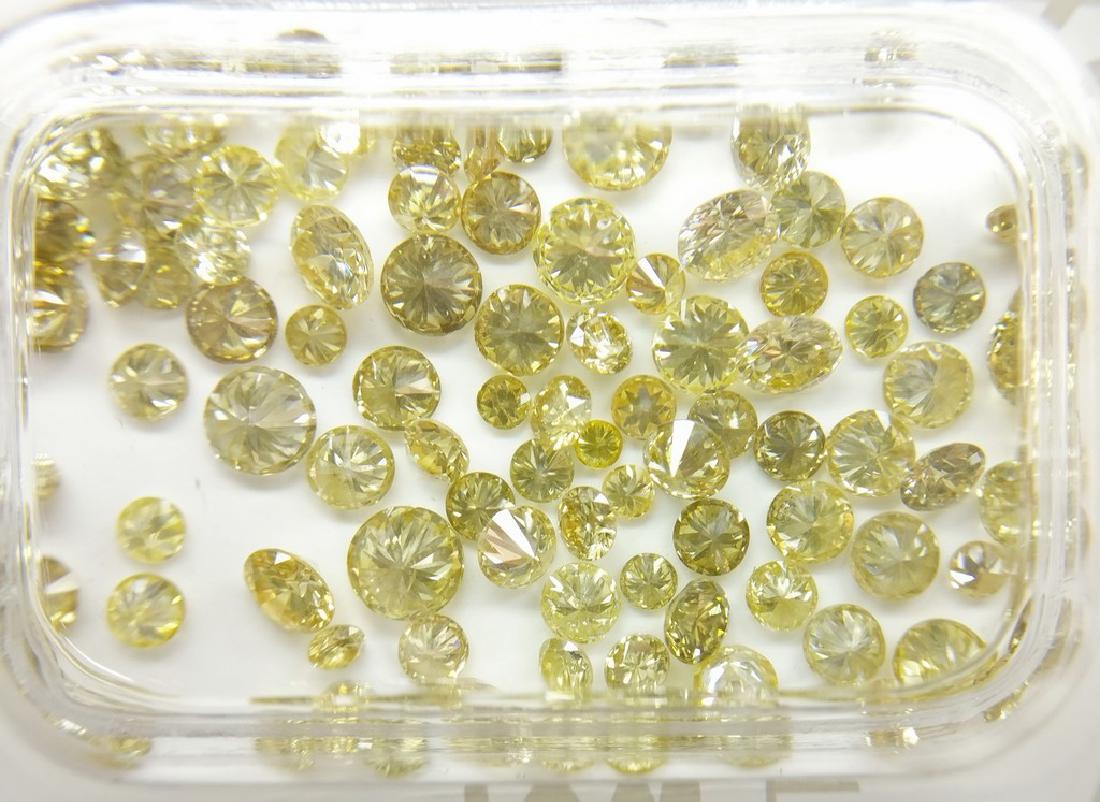 Lot of 45 Round cut diamonds total 5.87 ct Mixed colors (1 of 5)