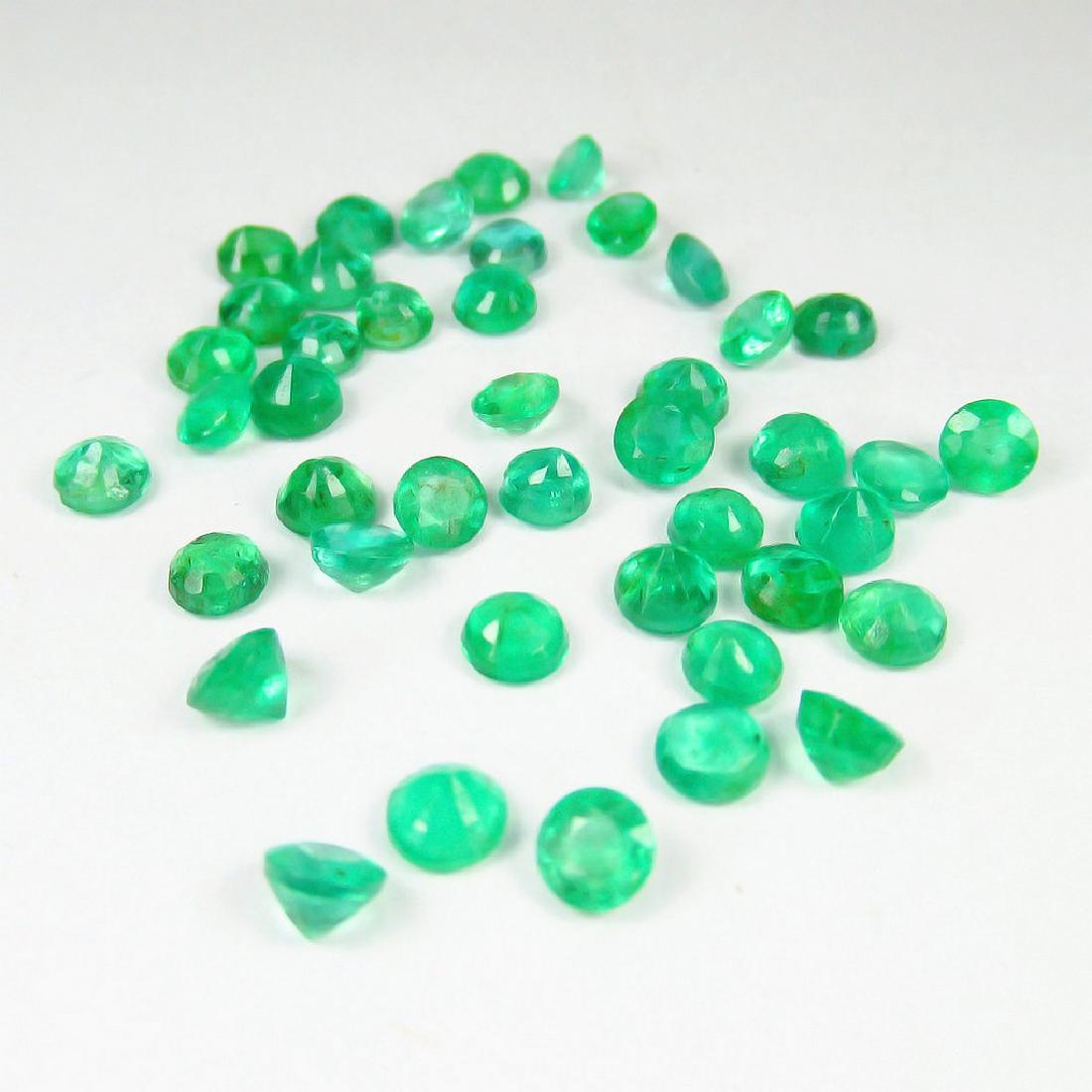 11.00 Carat 48 Loose Zambian Emerald Round Lot (1 of 2)