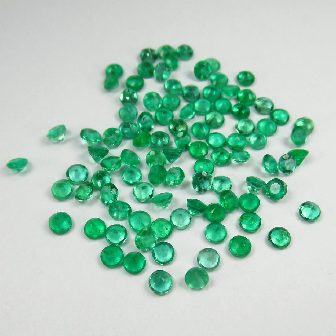 10.21 Carat 97 Loose 3.0 mm Round Calibrate Emeralds: Item: 10.21 Ct Genuine 97 Loose 3.0 mm Round Calibrate Emeralds Loose Gemstone: Natural Emerald Round Lot Stone Clarity: SI-VS Carat Weight: 10.21 Size/Dimensions: Calibrate 3.00 mm / 97 PC's Round "D