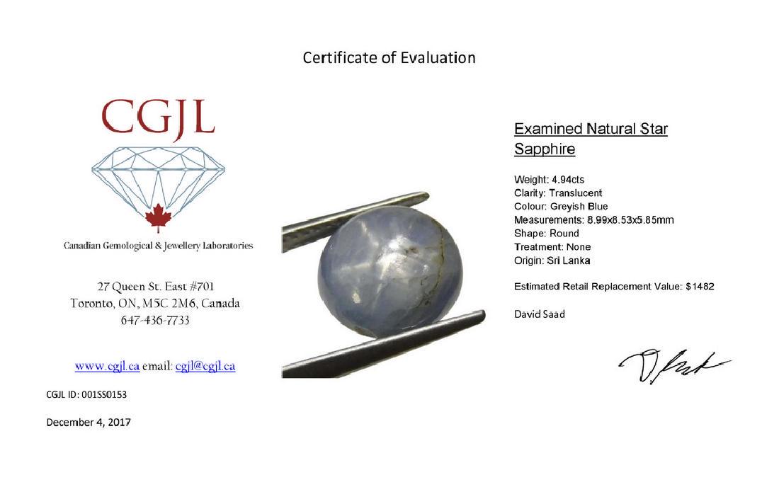 4.94 Carat Loose Round Star Sapphire - NR (1 of 1)