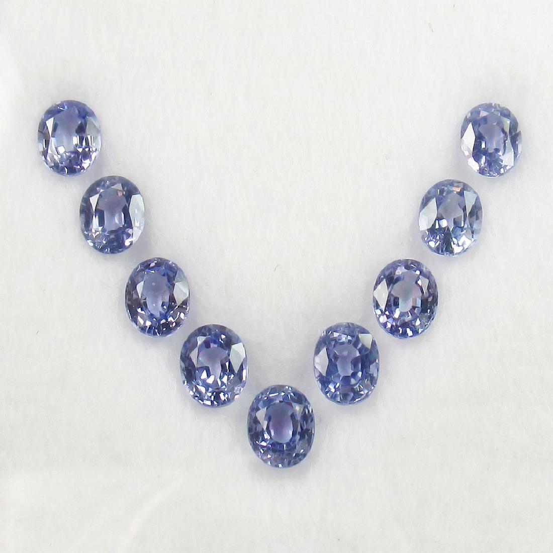 4.44 Ctw Natural 9 Loose Blue Sapphires Matching (1 of 3)