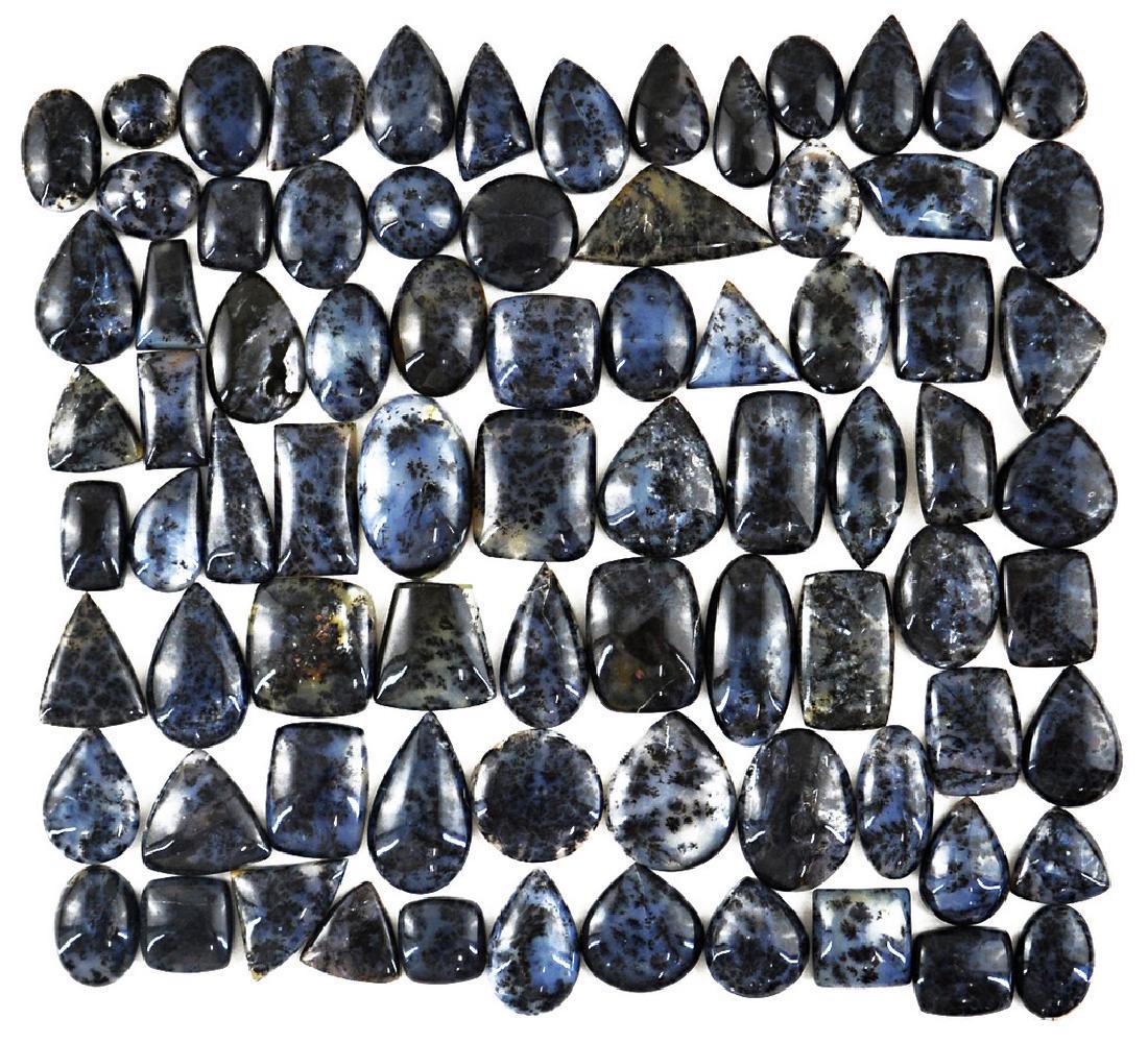 Large Parallel Dendrite Opal Cabochon gems lot (1 of 4)