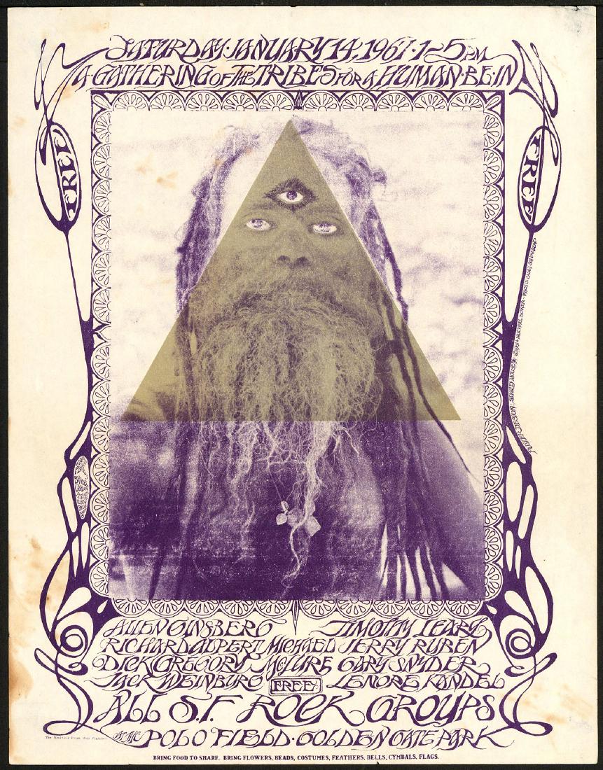 Rare AOR 2.217 Human Be-In Handbill (1 of 1)