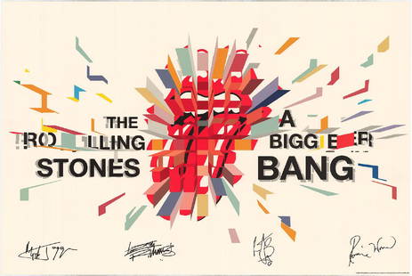 2005 Rolling Stones Bigger Bang Poster: Title: 2005 Rolling Stones Bigger Bang Poster Printing Date: 2005 Medium: Lithograph Size/Format: 36" x 24" Publisher: Rolling Stones These posters were sold to the Rolling Stones Fan Club in 2005 and