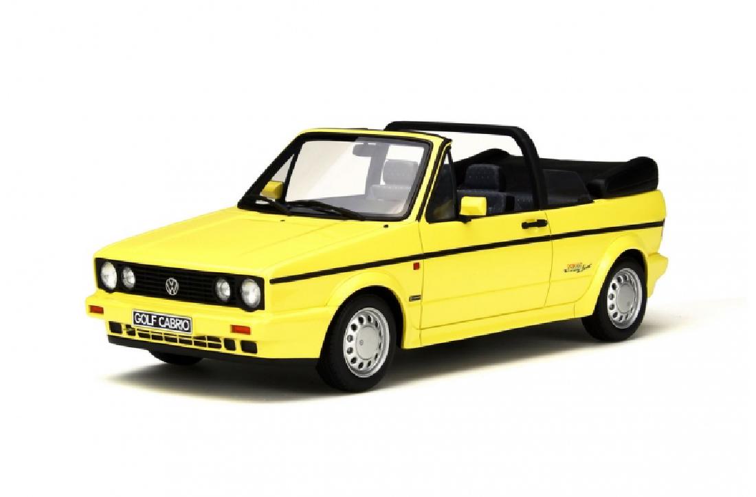 1/18 Scale Volkswagen Golf/Rabbit MK1 Convertible: 1/18 Scale Volkswagen Golf/Rabbit MK1 Convertible, Colour: Yellow. Manufacturer: Otto models. Will be delivered new in the original box. Please note that this lot has a confidential reserve. When you 
