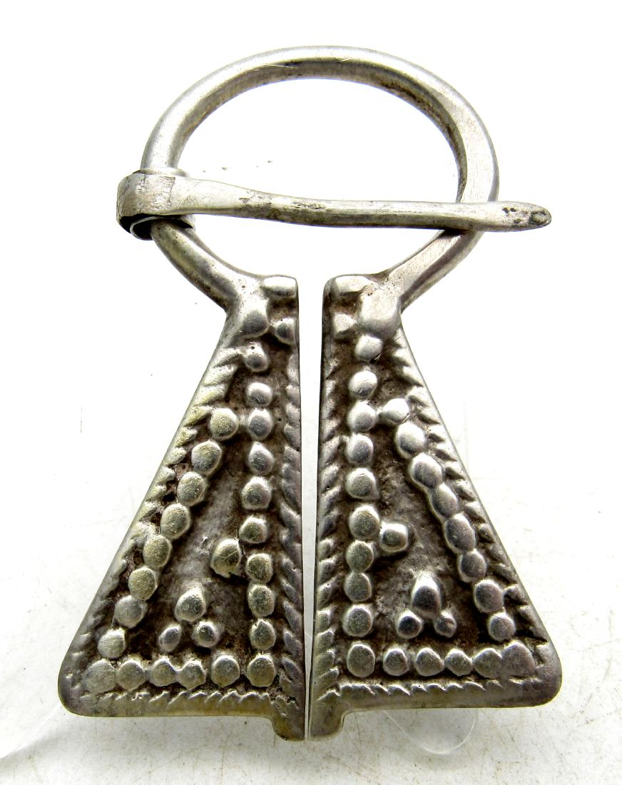 Medieval Viking Era Silver Omega Penannular Brooch (1 of 2)