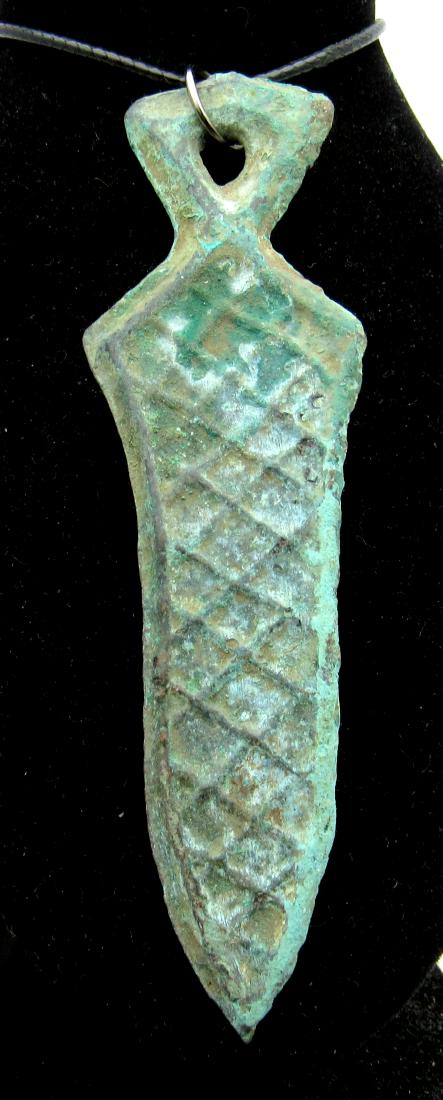Medieval Viking Era Bronze Warriors Sword Pendant (1 of 2)