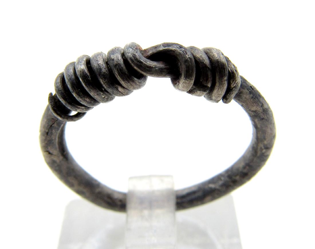 Medieval Viking Era Silver Twisted Knot Ring (1 of 3)