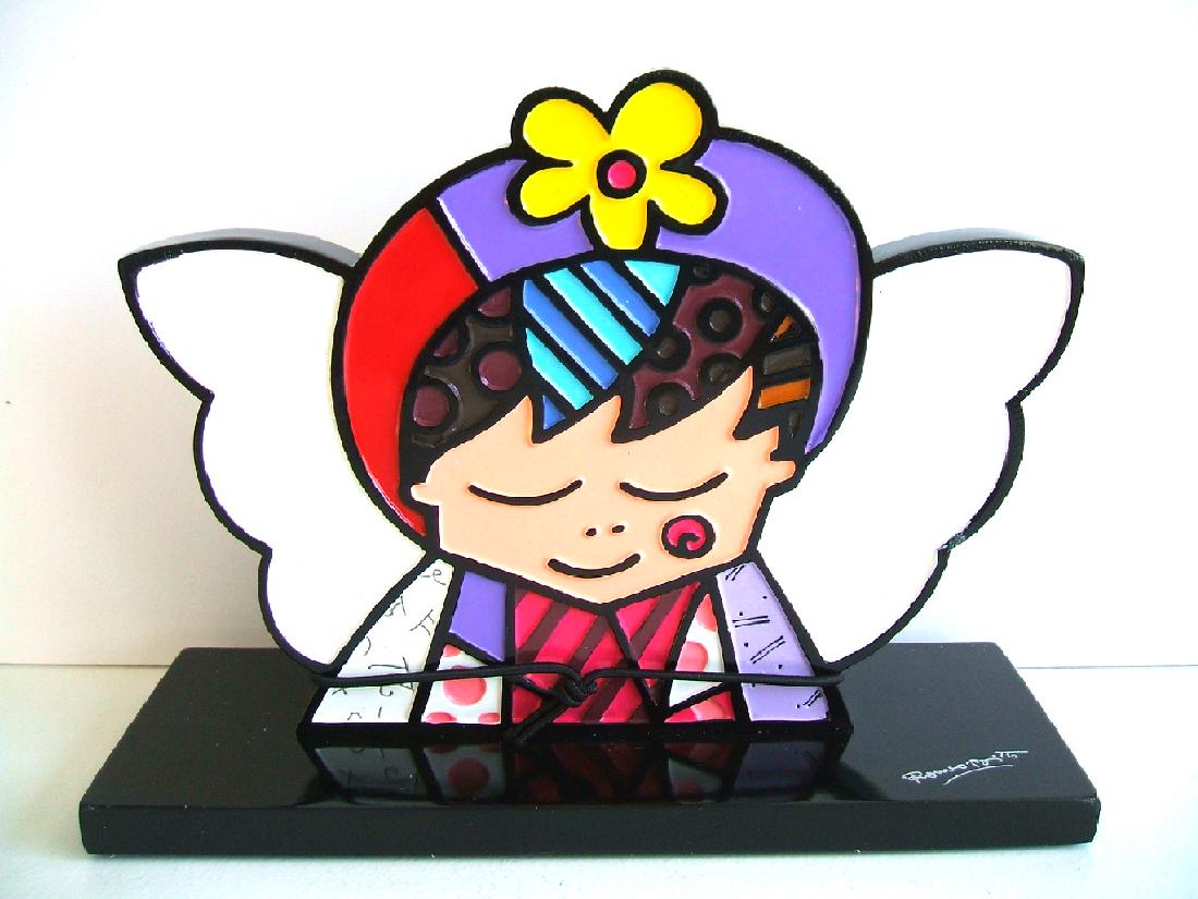 Romero Britto: 2D Angel Pop Art statue (1 of 3)