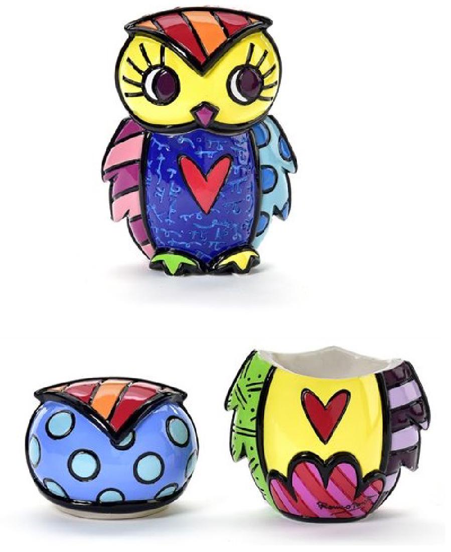 Romero Britto: Owl Trinketbox statue (1 of 3)