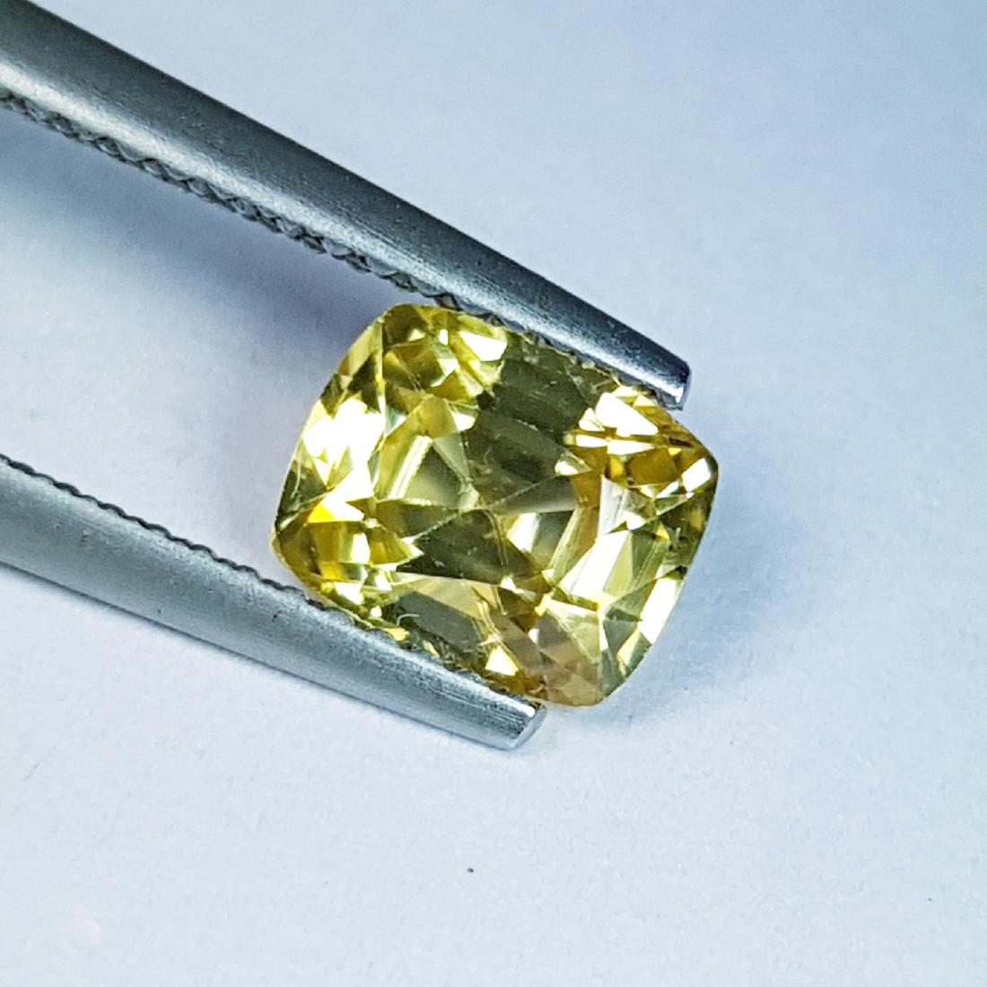 Golden Zircon - 1.82 Carat Loose: Item: Golden Zircon - 1.82 ct Loose gemstone Color/Clarity: VVS - VS Carat Weight: 1.82 Size (mm): 7.20 x 5.80 x 4.00 Cushion - Cambodia No Reserve: This lot starts at $1 and has no reserve as a court
