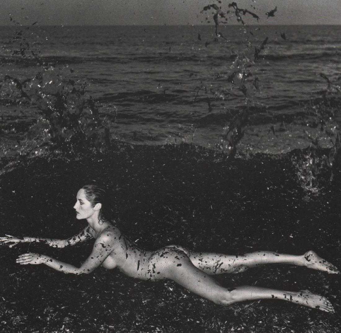 HELMUT NEWTON - Nude in Seaweed, Saint-Tropez, 1981: Artist: HELMUT NEWTON Print Title: Nude in Seaweed, Saint-Tropez, 1981 Medium:Engraving Printed 1982 in the USA Image size (inches) approx. 8 x 8” Helmut Newton (1920-2004) was a German-Australian p