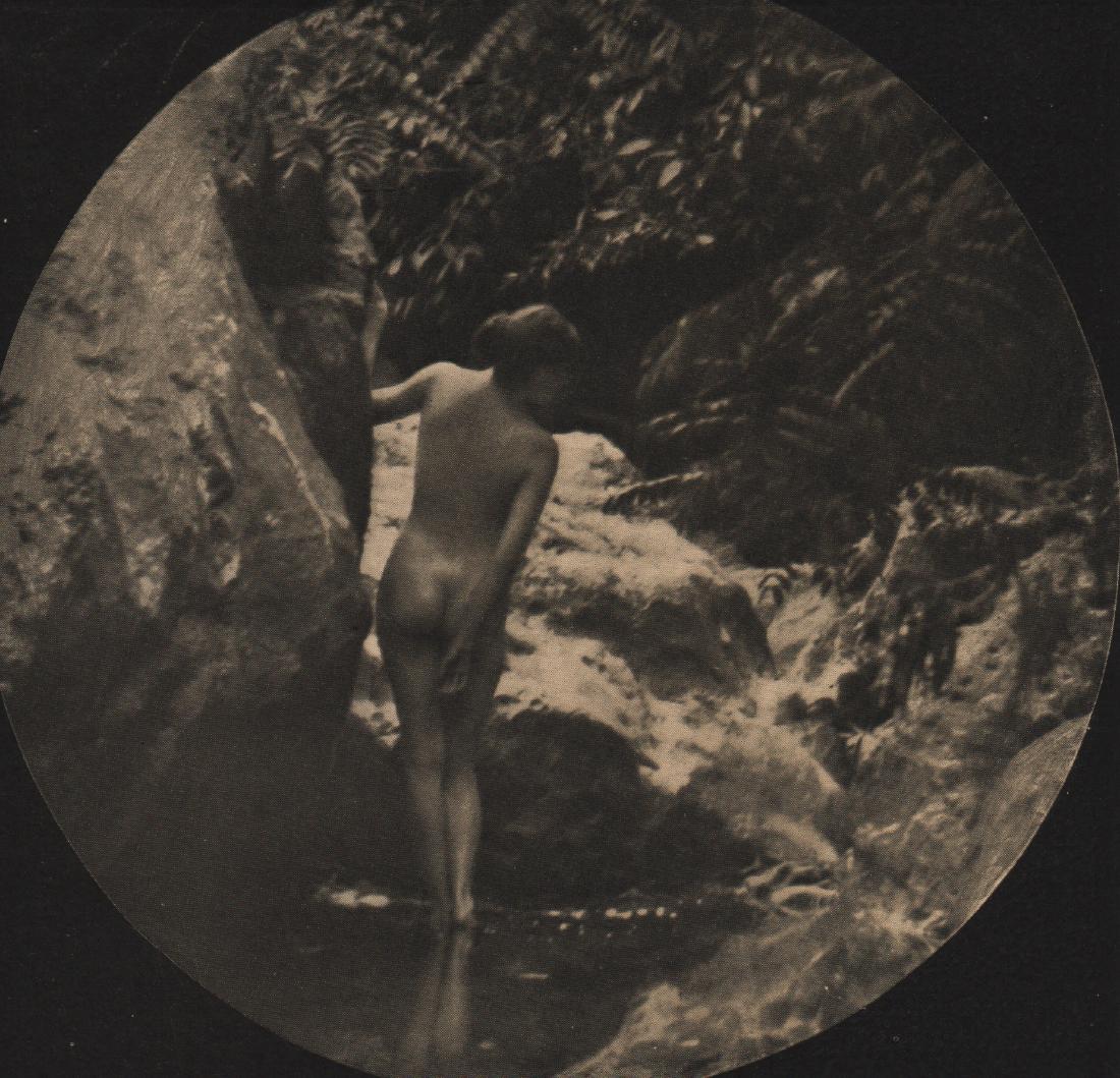 F. DE LA MARE NORRIS - The Pool: Artist: F. DE LA MARE NORRIS- Print Title: The Pool Medium: Photoengraving Printed 1923 in the UK Image size (inches) approx 6 x 6.5” No Reserve: This lot starts at $1 and has no reserve as a courte