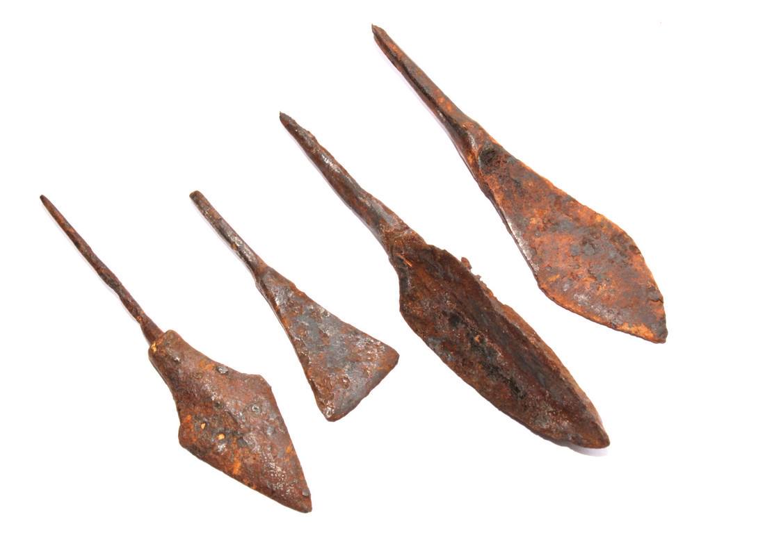 Medieval Iron Arrowheads (4) (1 of 6)