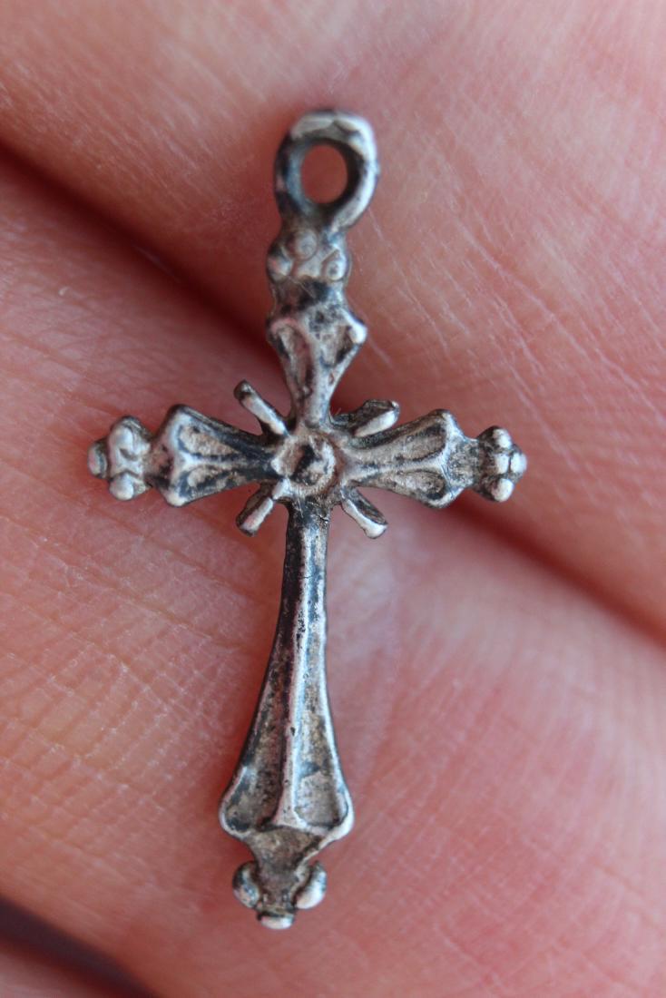 Post-Medieval Miniature Silver Cross Pendant (1 of 5)