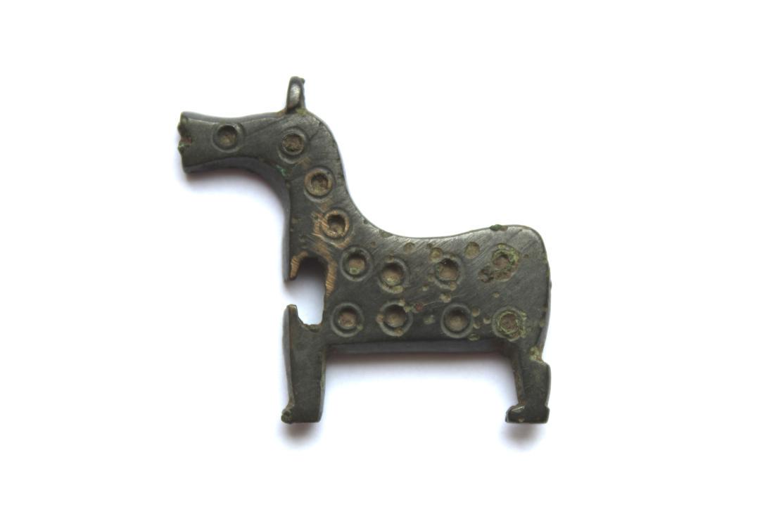 Beautiful Medieval Bronze Lock-Plate form of a Horse (1 of 6)