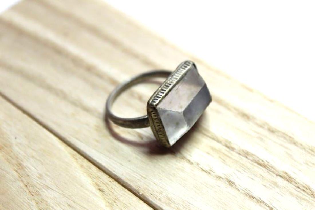 Post-Medieval Silver Ring With Rhinestone (1 of 5)