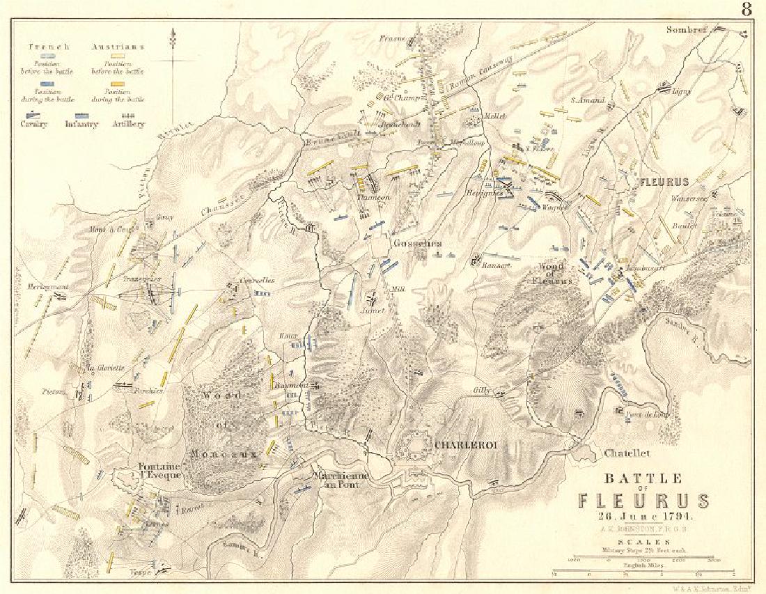 BATTLE OF FLEURUS: 26th June 1794. Belgium. French (1 of 2)