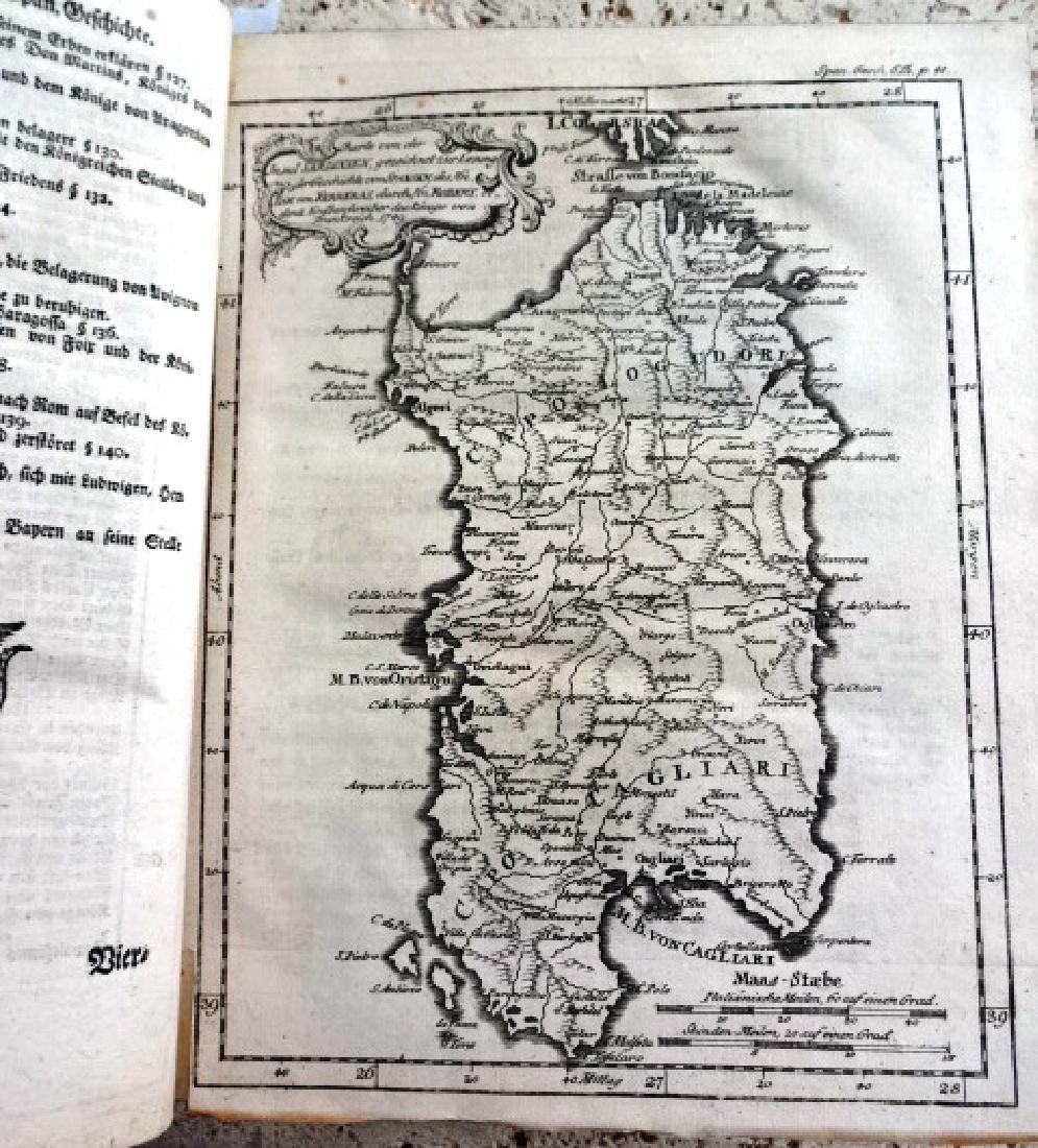 1756 Historie von Spanien w/ Two Maps Corsica Sardinia (1 of 4)