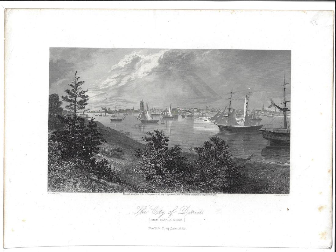 1873 Engraving The City of Detroit (1 of 1)