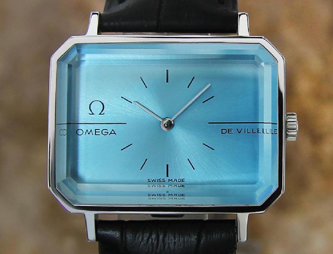 Omega DeVille Andrew Grima Design Swiss 1960 Manual: Vintage Restored Omega Deville Manual Wind Watch by designer to Queen Elizabeth II Andrew Grima. These Watches were popular in the 1960s famous for their multi faceted thick sapphire crystals. This wa