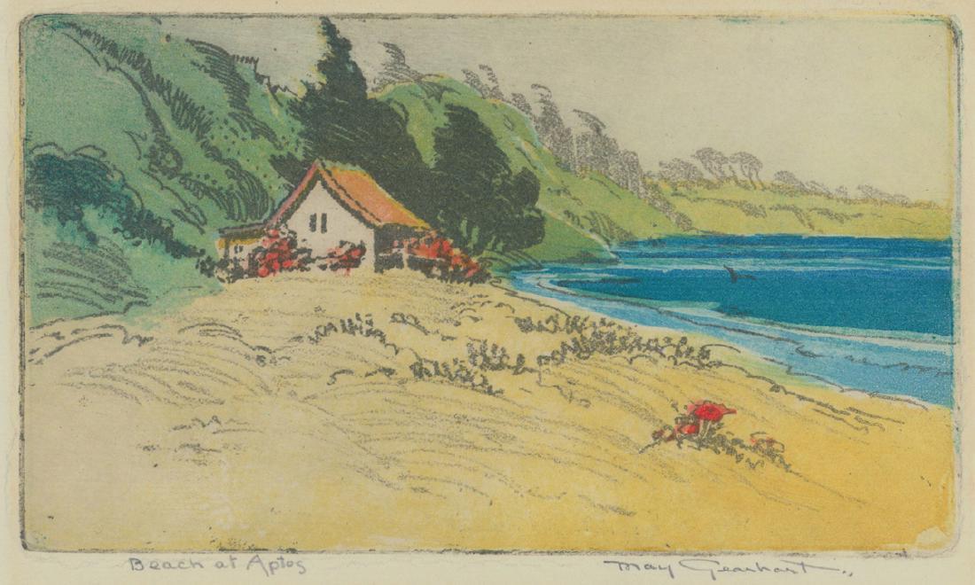 May Gearhart Etching Beach at Aptos (1 of 1)