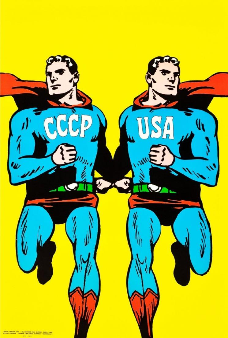 Roman Cieslewicz CCCP USA Superman 1968 Pop Art Poster (1 of 1)