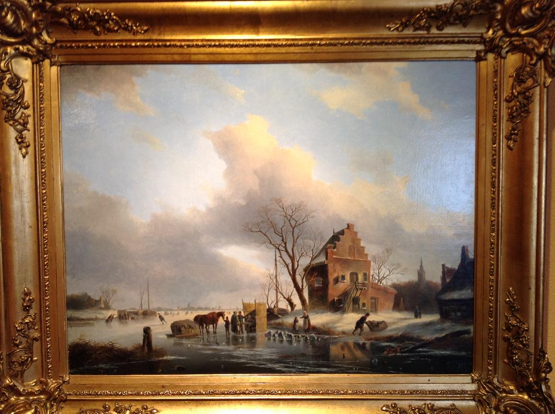 J.J.C. Spohler Painting Winter Scene (1 of 10)