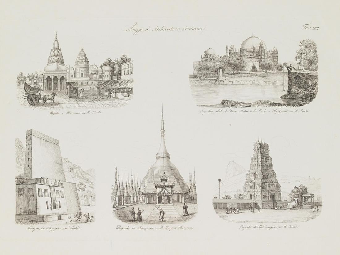 SAGGI DI ARCHITETTURA INDIANA Pagoda a Benares nelle (1 of 7)