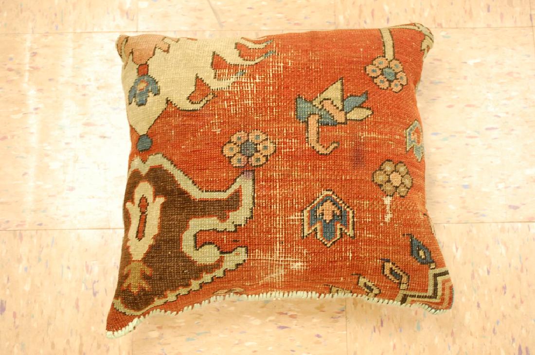 Highly Detailed Fine Antique Rug Wool Pillow 1.6x1.6: Highly Detailed Fine Antique Rug Very Soft Wool Pillow 1.6x1.6 never used, hand sewn inscribed pillow made by persian antique rug c1950s wool woven on cotton foundation made to last for decades to com