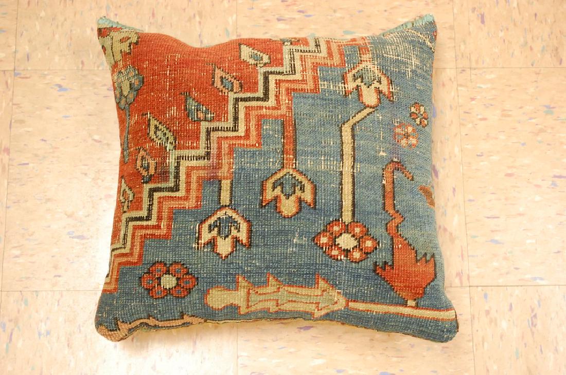Highly Detailed Fine Antique Rug Wool Pillow 1.6x1.6: Highly Detailed Fine Antique Rug Very Soft Wool Pillow 1.6x1.6 never used, hand sewn inscribed pillow made by persian antique rug c1950s wool woven on cotton foundation made to last for decades to com
