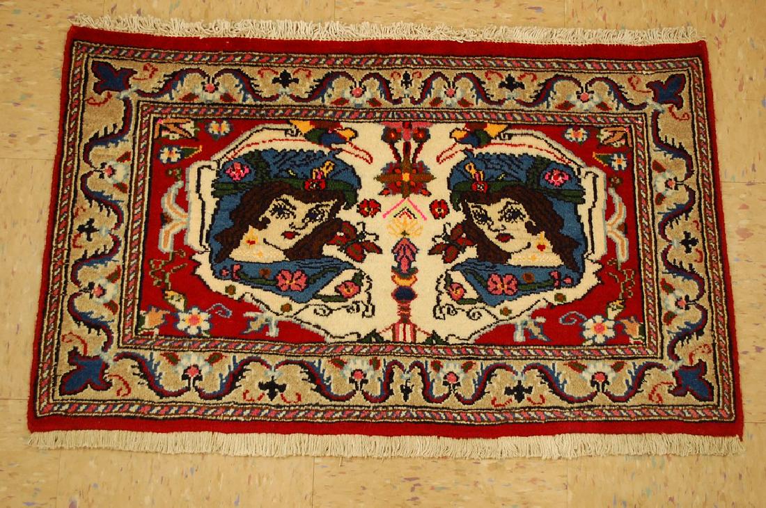 Vintage Wool Persian Kashan Rug Carpet 1.8x 2.10 (1 of 6)