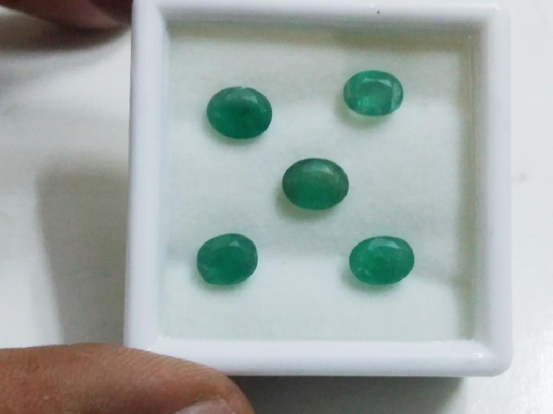 Natural Green Colombian Emerald: Item: Natural Green Colombian Emerald Gemstones: Emerald Carat Weights: 5.01 Size/Dimensions: 7 x 5 x 4 No. of Pcs: 5 Please note that this lot has a confidential reserve. When you leave a bid in adva
