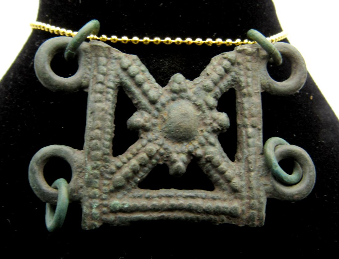 Medieval Viking Era Bronze Open-Work Pendant (1 of 2)