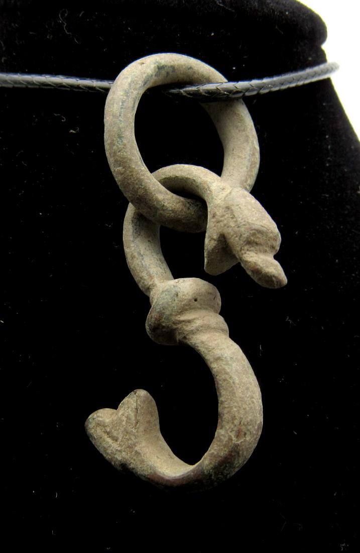 Medieval Viking Era Bronze Dragon Fafnir Pendant (1 of 2)