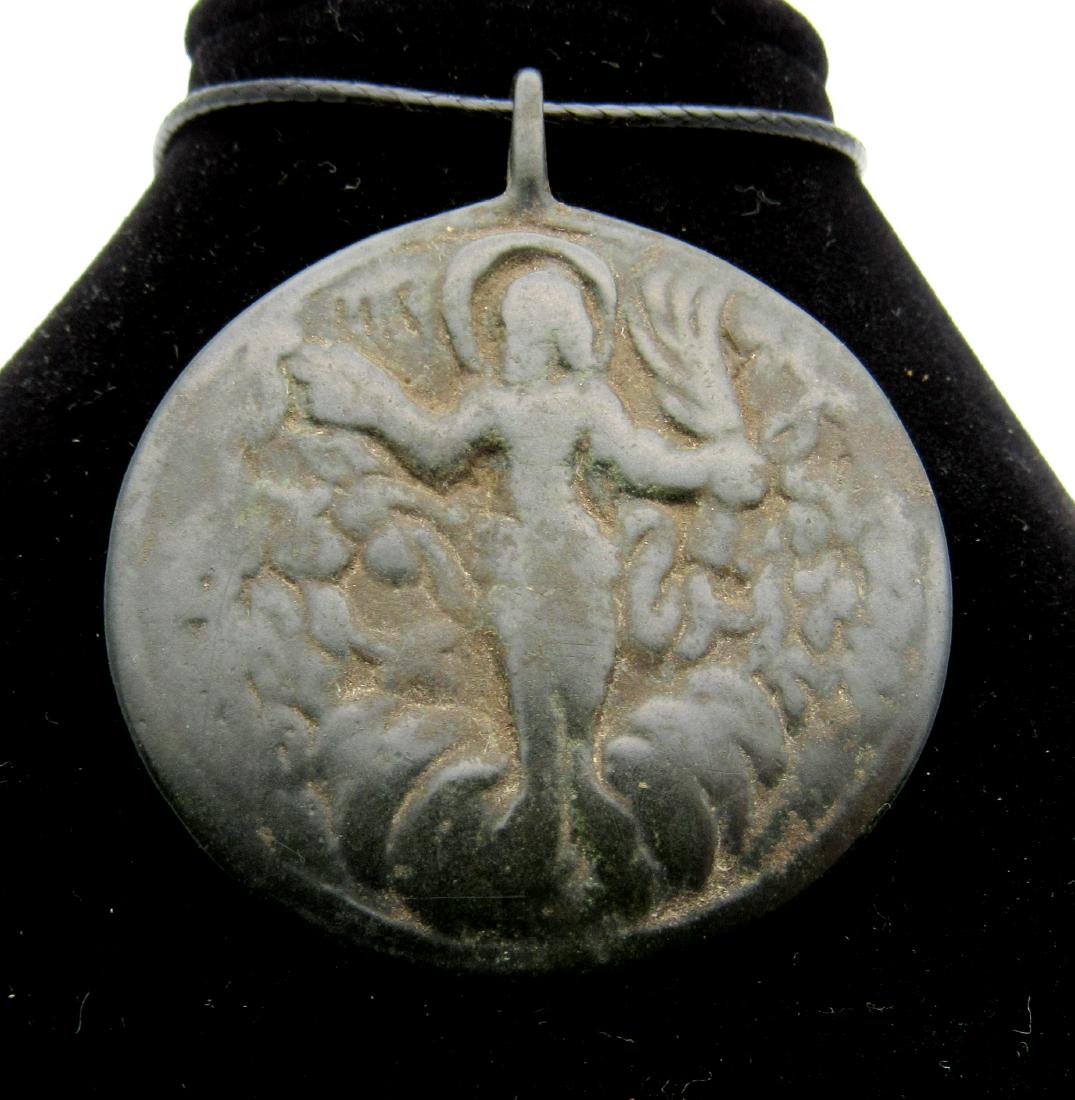 Medieval Bronze Pendant with Jesus & Saint (1 of 2)