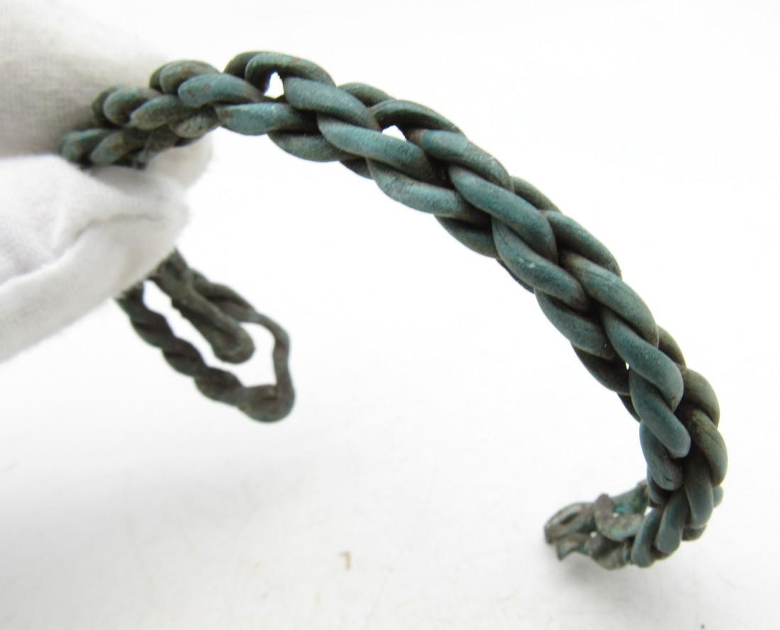 Medieval Viking Era Bronze Twisted Fielty Bracelet (1 of 3)
