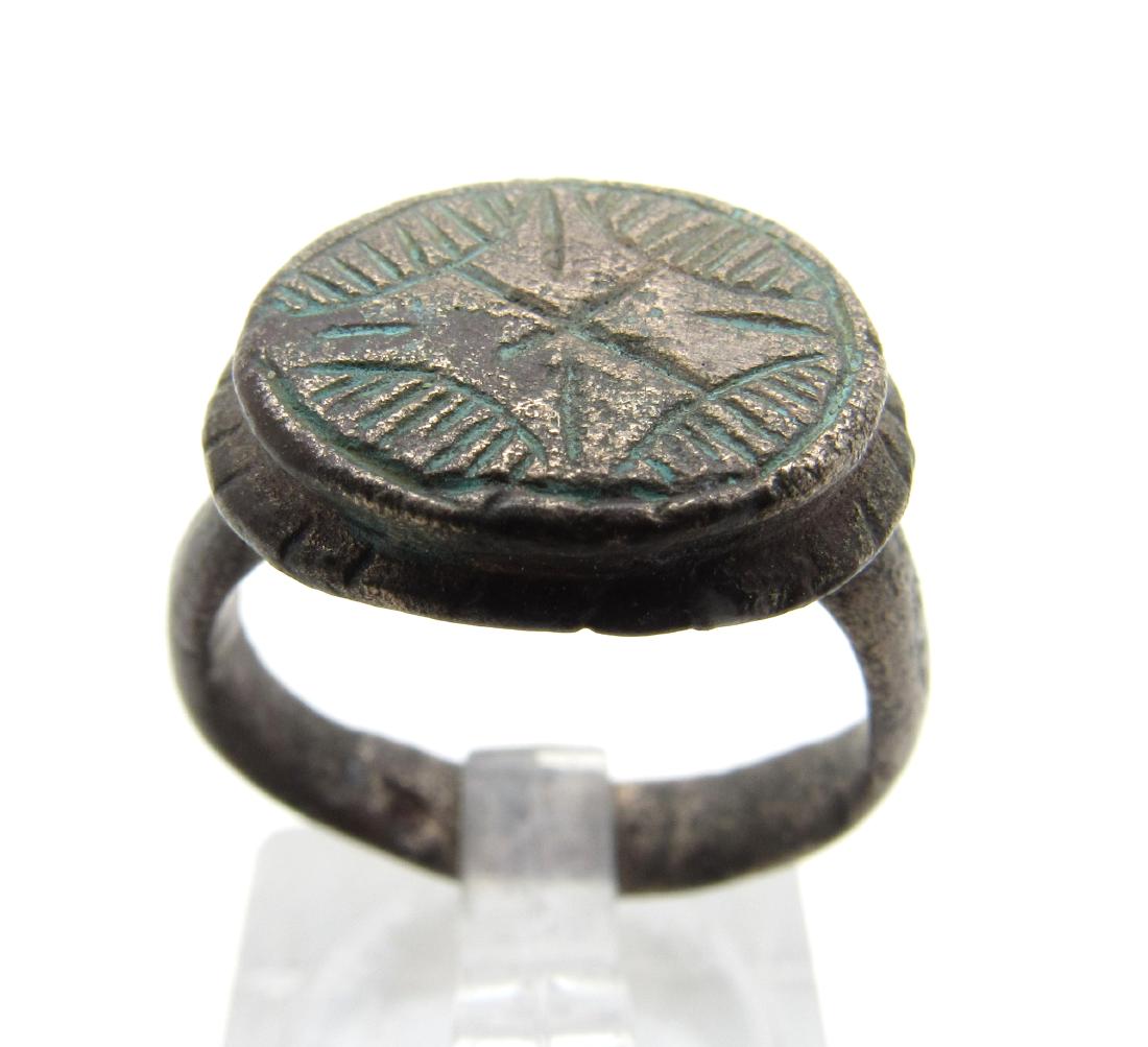 Medieval Crusaders Bronze "Star of Bethlehem" Ring (1 of 3)