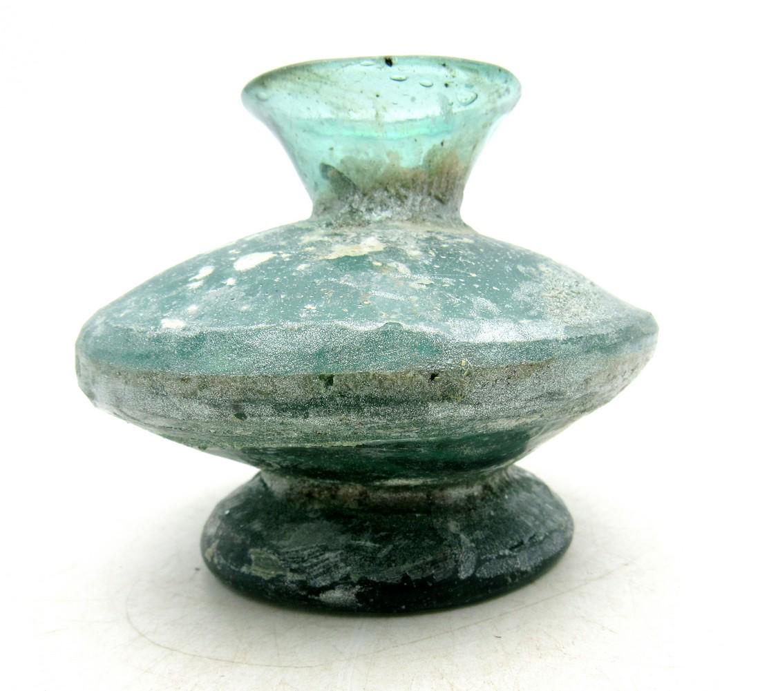 Early Medieval Byzantine Glass Flask (1 of 4)