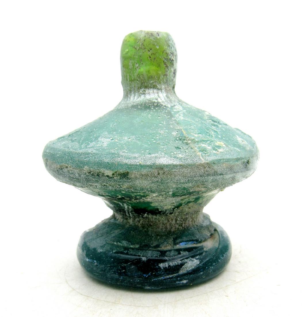 Early Medieval Byzantine Glass Flask (1 of 4)