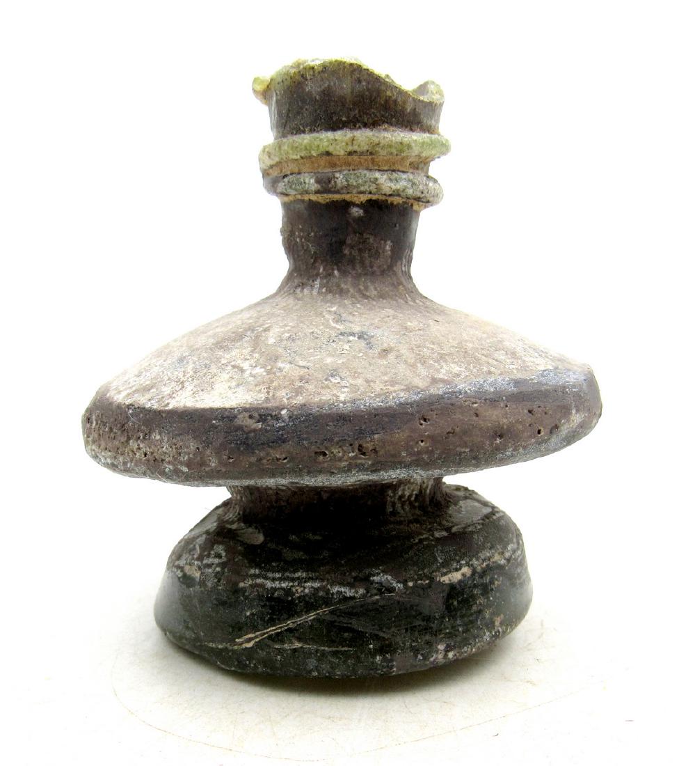 Early Medieval Byzantine Glass Flask (1 of 4)