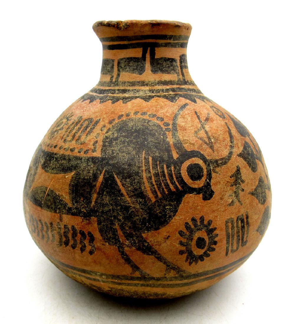 Ancient Indus Valley Terracotta Jar with Bull Motif (1 of 4)
