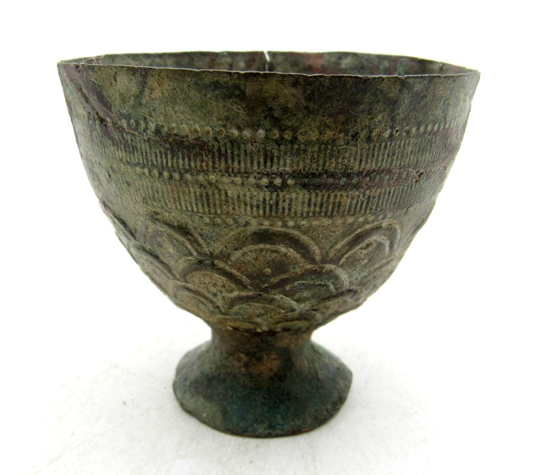 Ancient Roman Bronze Decorated Cup (1 of 4)