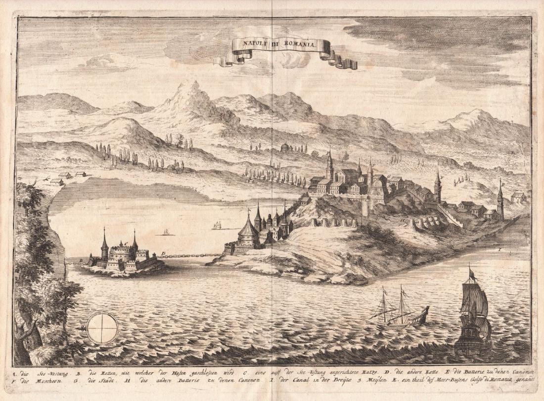 Merian: View of Nauplia, Greece (1 of 1)