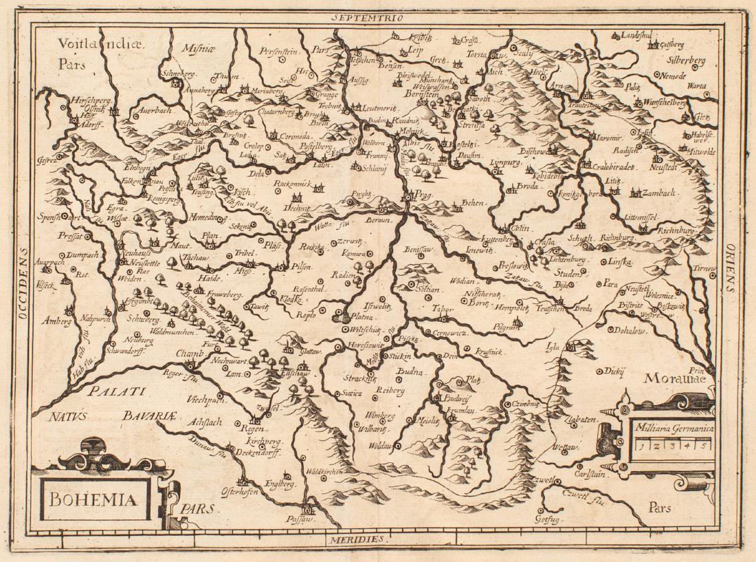 1664 Merian small map of Bohemia (Czech Republic) (1 of 1)
