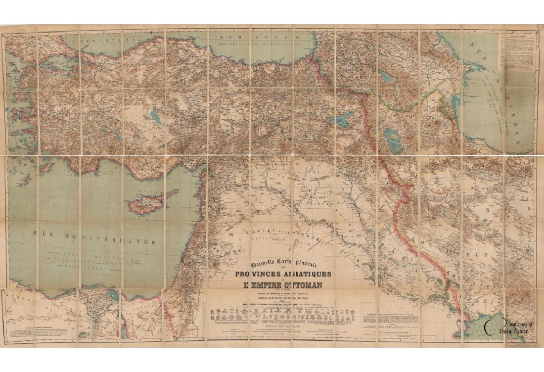 Colossal 1909 map of the Ottoman Empire composed during (1 of 2)